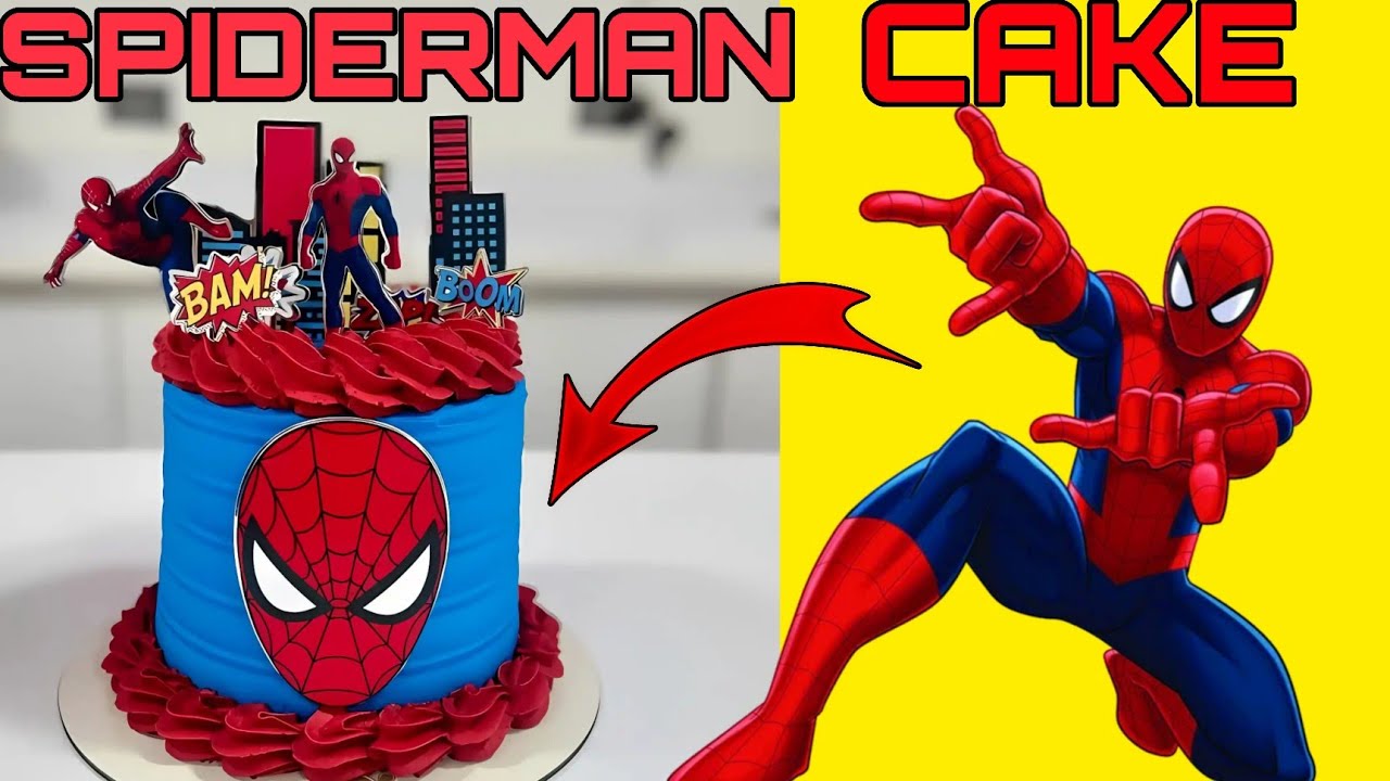 #spiderman Spider man cake design 🕷️ spider man cake recipe || cake for boys