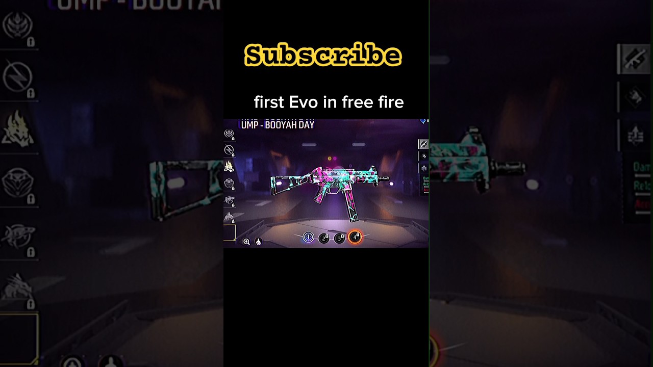 First Evo Gun in Free fire? UMP level 4🗿#ff #evo #ump #ffshorts