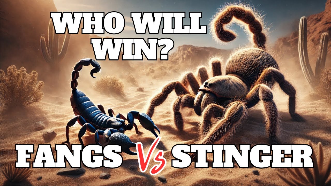 🕷️ Tarantula vs. 🦂 Scorpion: A Showdown of Fangs vs. Stinger!