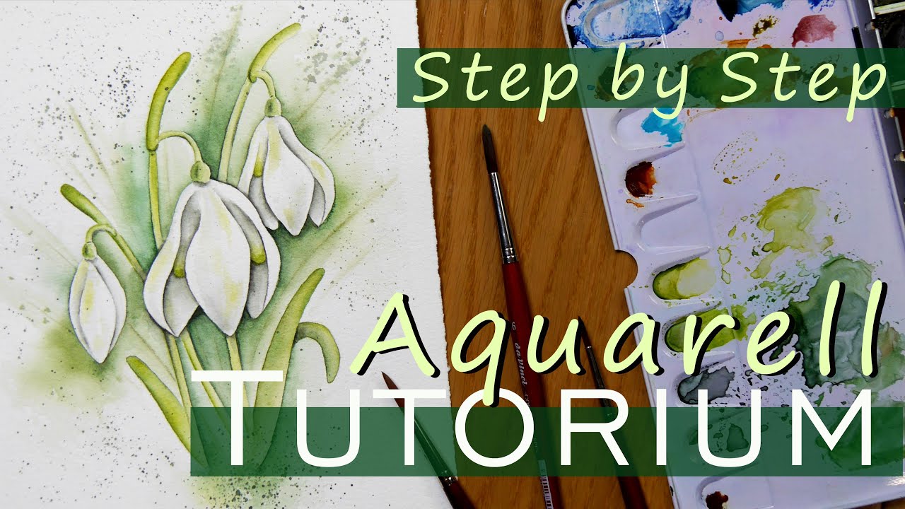Aquarell malen für Anfänger | Frühlingsblumen 