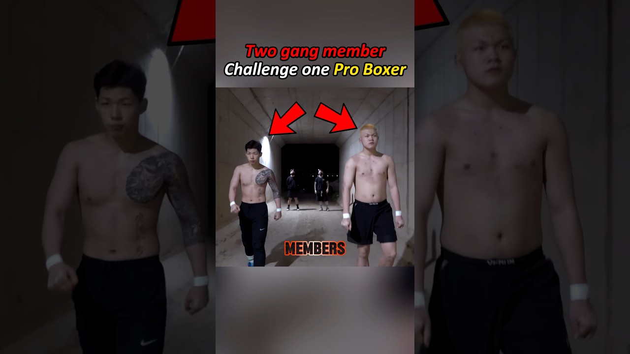 2 gang members vs. 1 professional boxer#boxing