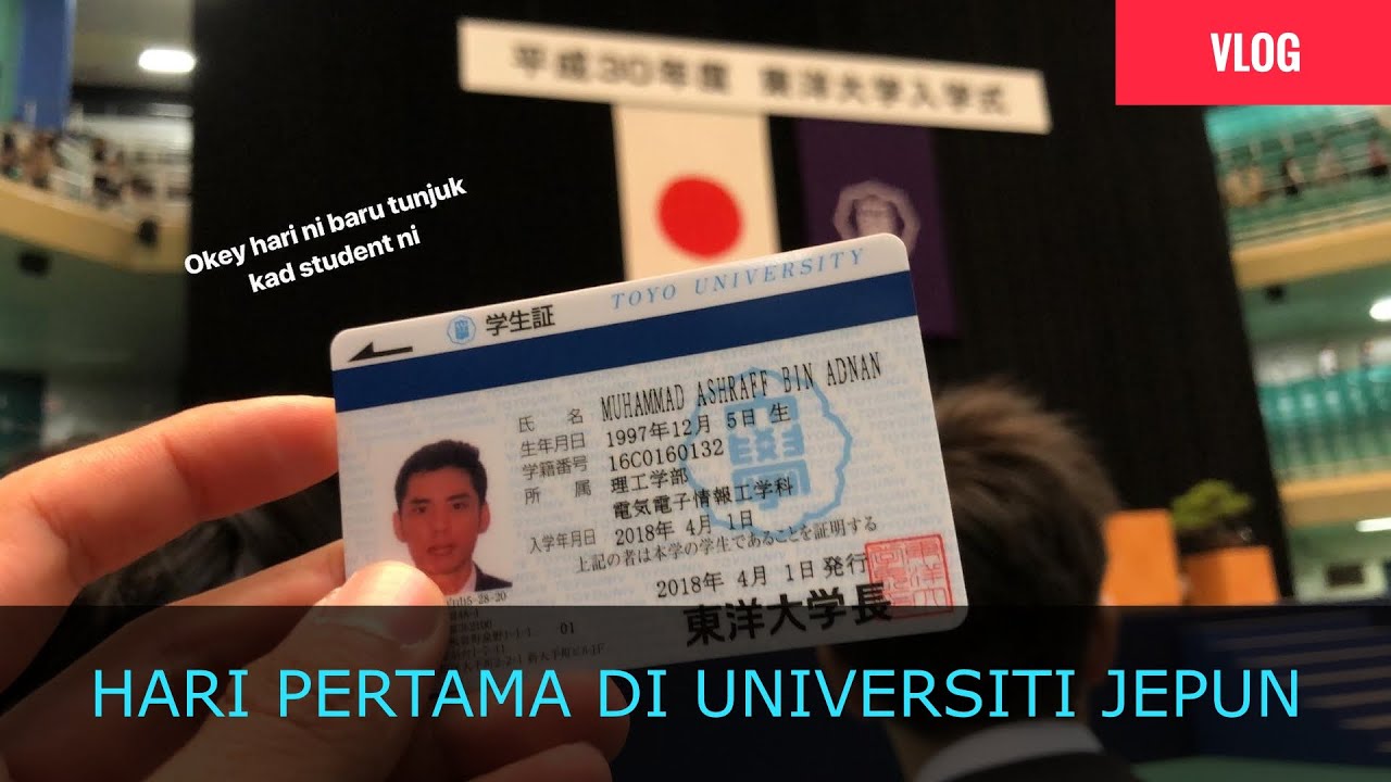 Belajar di Universiti Jepun - Hari pertama