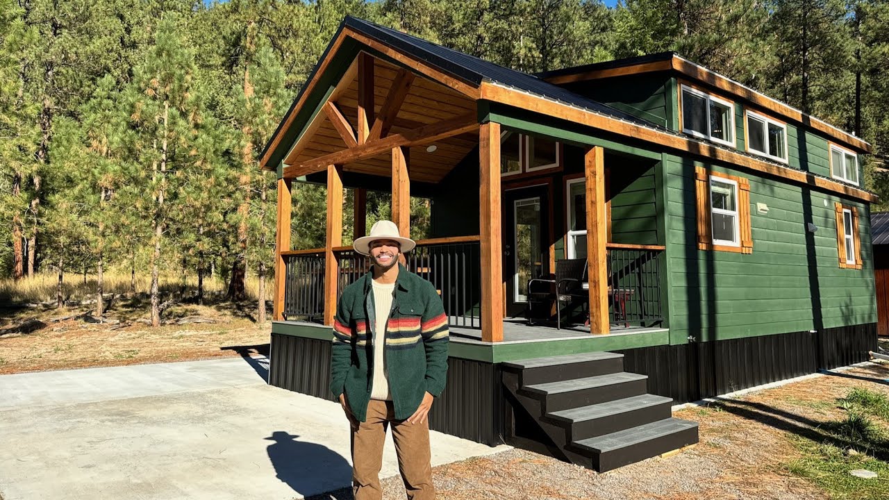 LIVING TINY with MR. TINY - Montana Mountain House featuring a tiny home in the forest