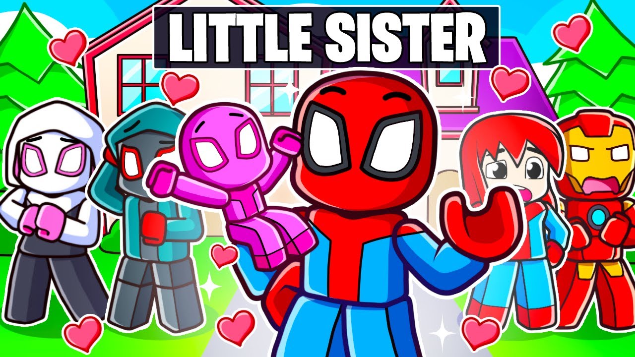 Spiderman Little Sister Visits Roblox!