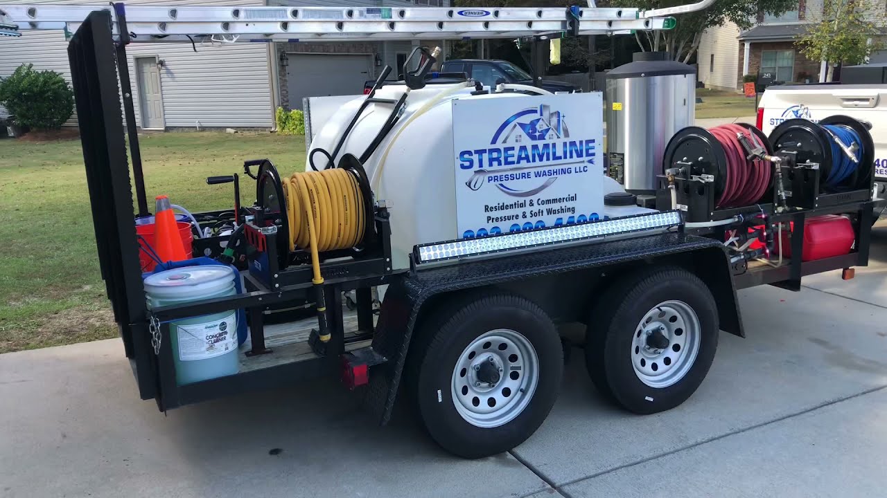 Pressure Washing Trailer Setup
