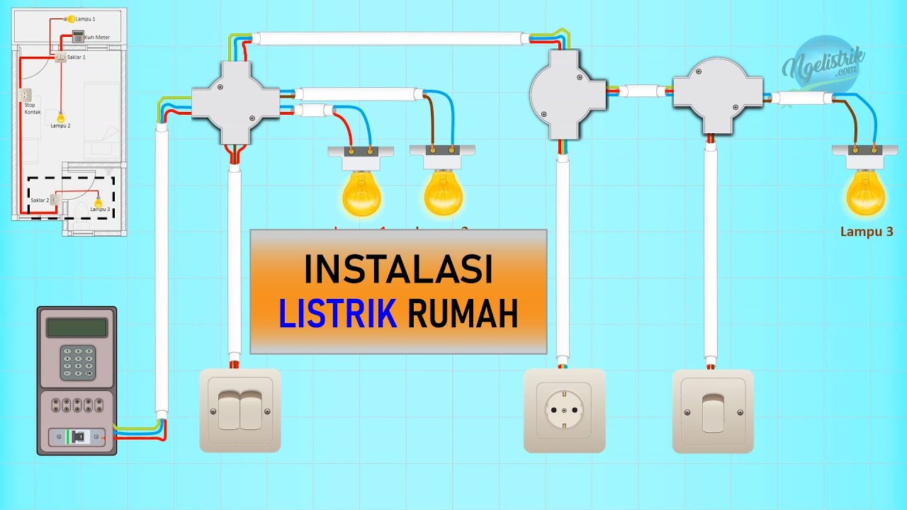 Instalasi Listrik Rumah II (Saklar Ganda/Double, Stop Kontak dan Saklar Tunggal)