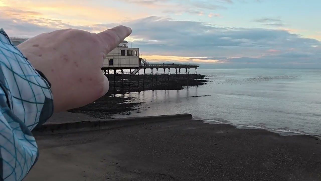 Starling murmaration Aberystwyth. If you're a fan of natural phenomenons, this is must watch. 