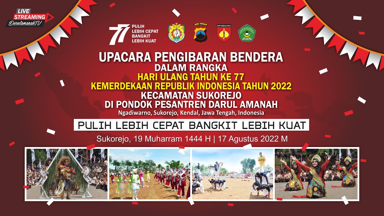 UPACARA PENGIBARAN BENDERA // HUT RI KE 77 // KECAMATAN SUKOREJO