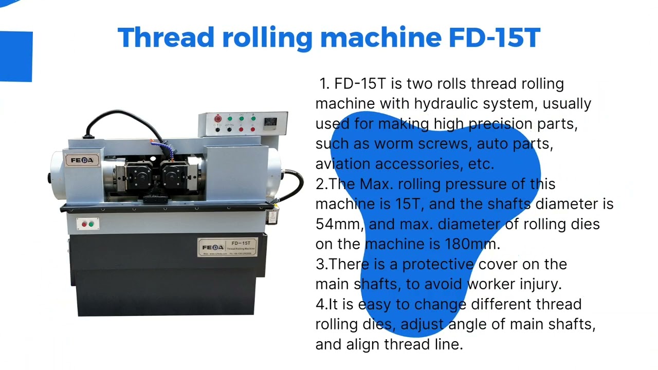 FEDA Thread Rolling Machine