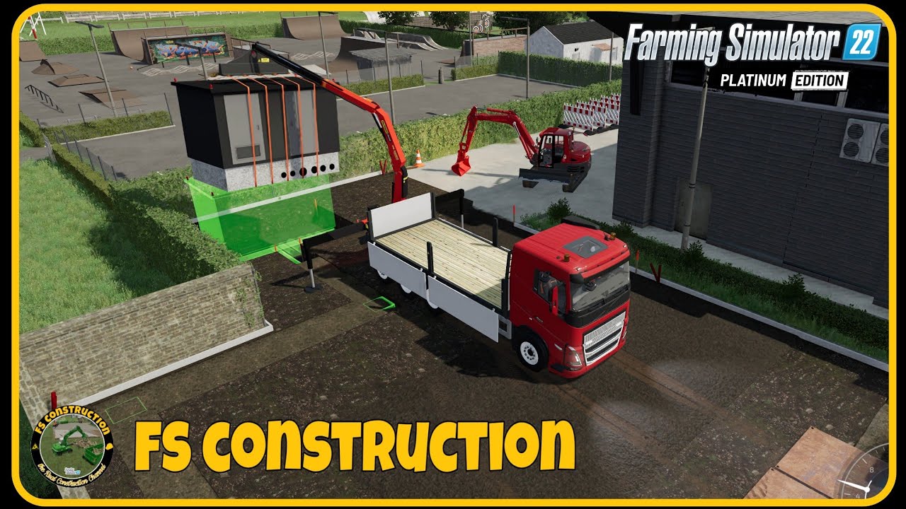 FS CONSTRUCTION works on new build construction site #timelapse #mods #travauxpublics #publicworks