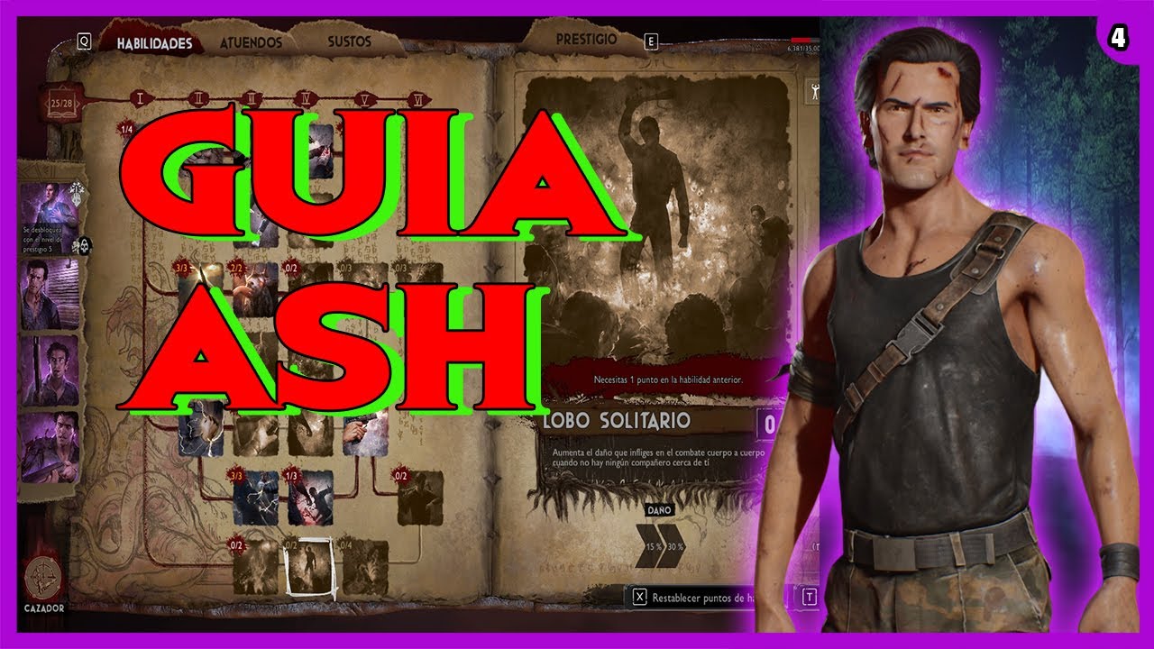 GUIA ASH CAZADOR || EVIL DEAD THE GAME ESPAÑOL