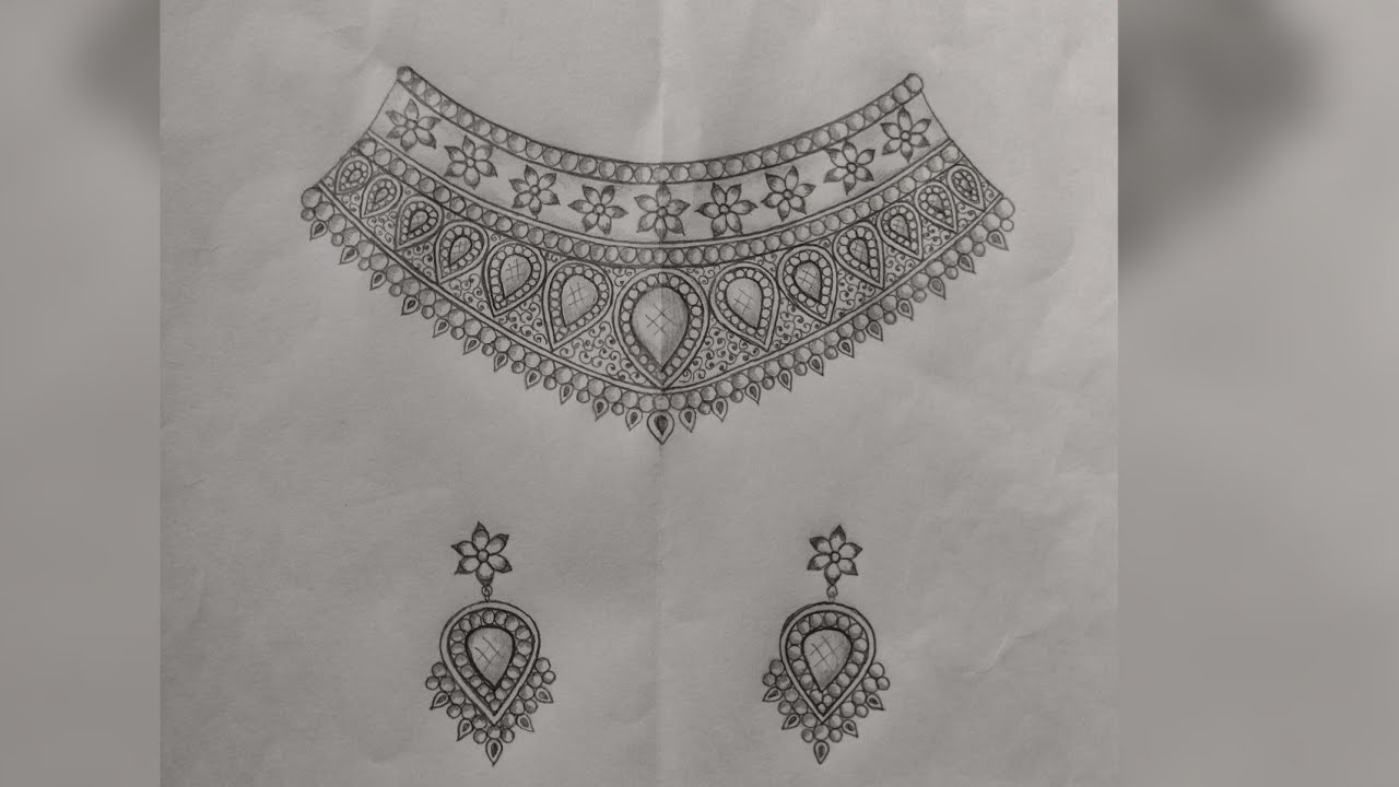 jewellery design pencil drawing
