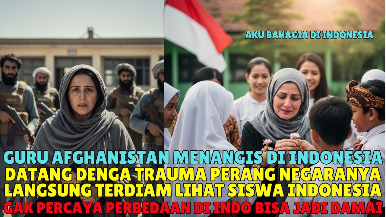 Guru Afghanistan yang Terbiasa Dengar Dentuman Senjata… Runtuh Saat Anak-anak Indonesia Bernyanyi