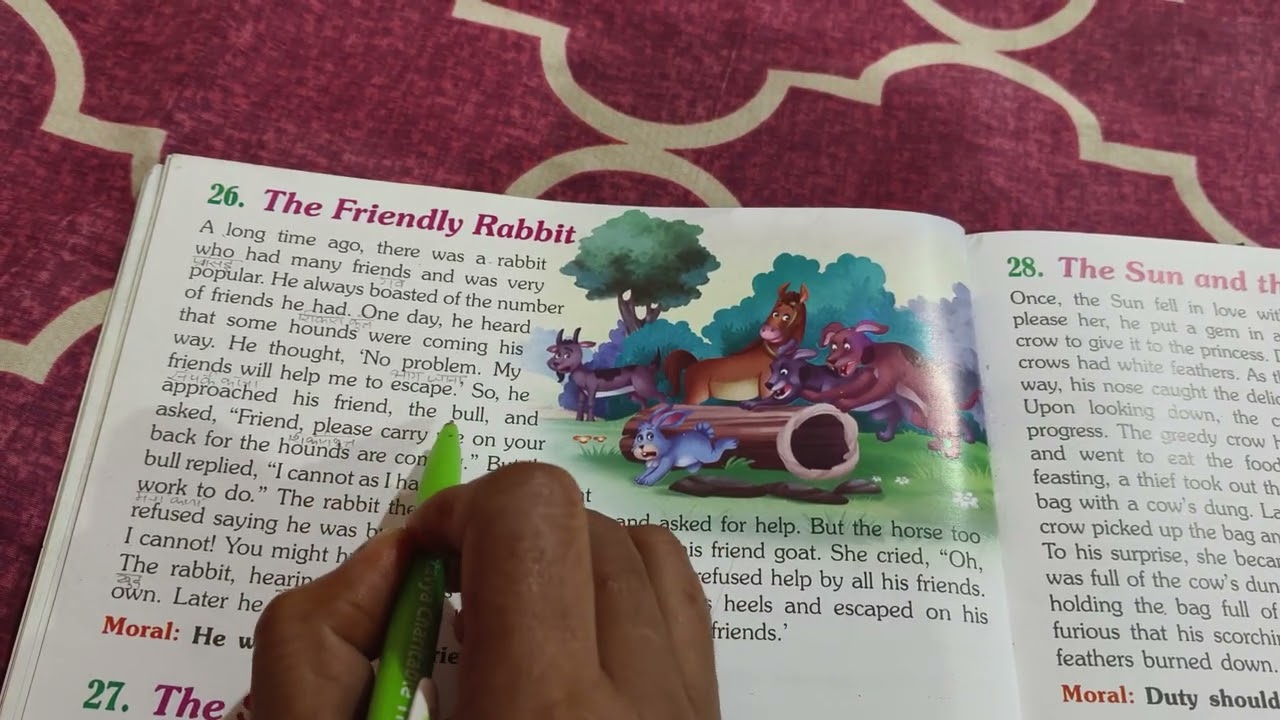 The Friendly Rabbit... Shorts story se english seekhen.. english to hindi translation...
