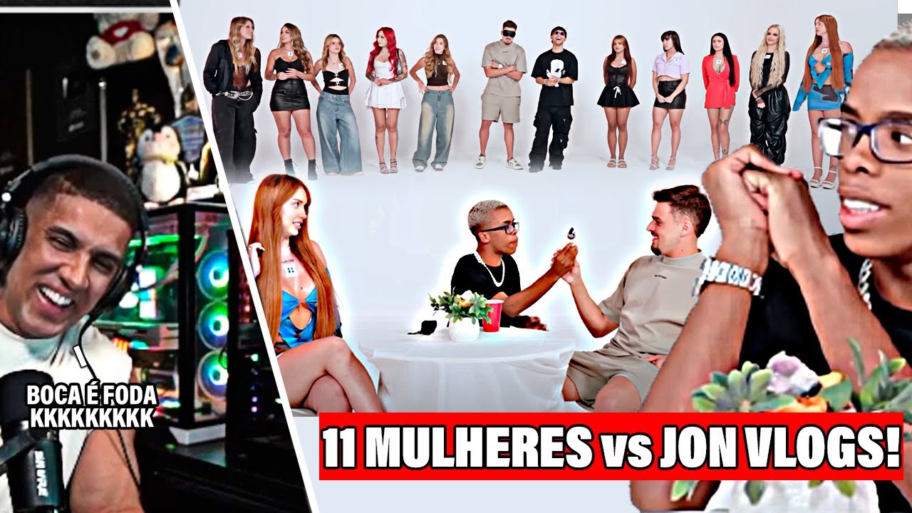 HUDSON AMORIM REAGINDO 11 MULHERES vs JON VLOGS! FT. BDJ ! NOBRU VLOGS