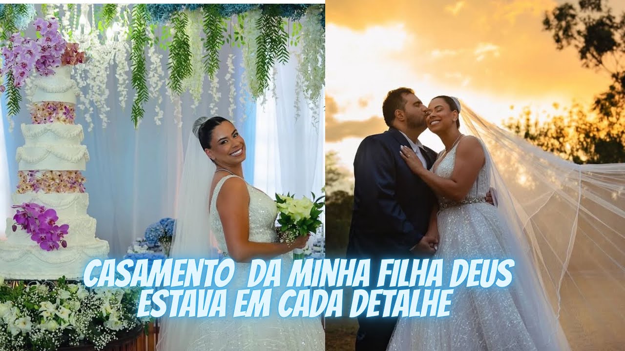 Casamento da minha filha Carol foi lindo  emocionou a todos Jesus está lá 