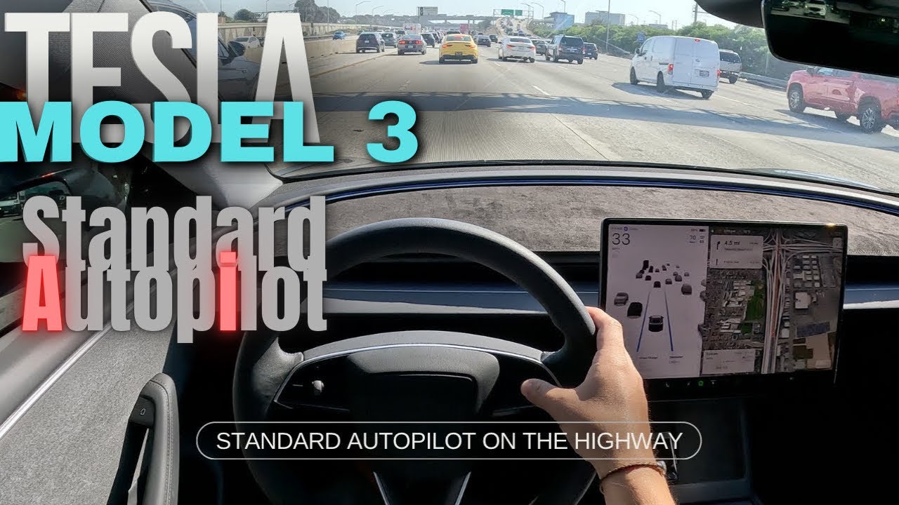 2024 Tesla Model 3 RWD - Autopilot on the Highway (stop and go Traffic in LA)