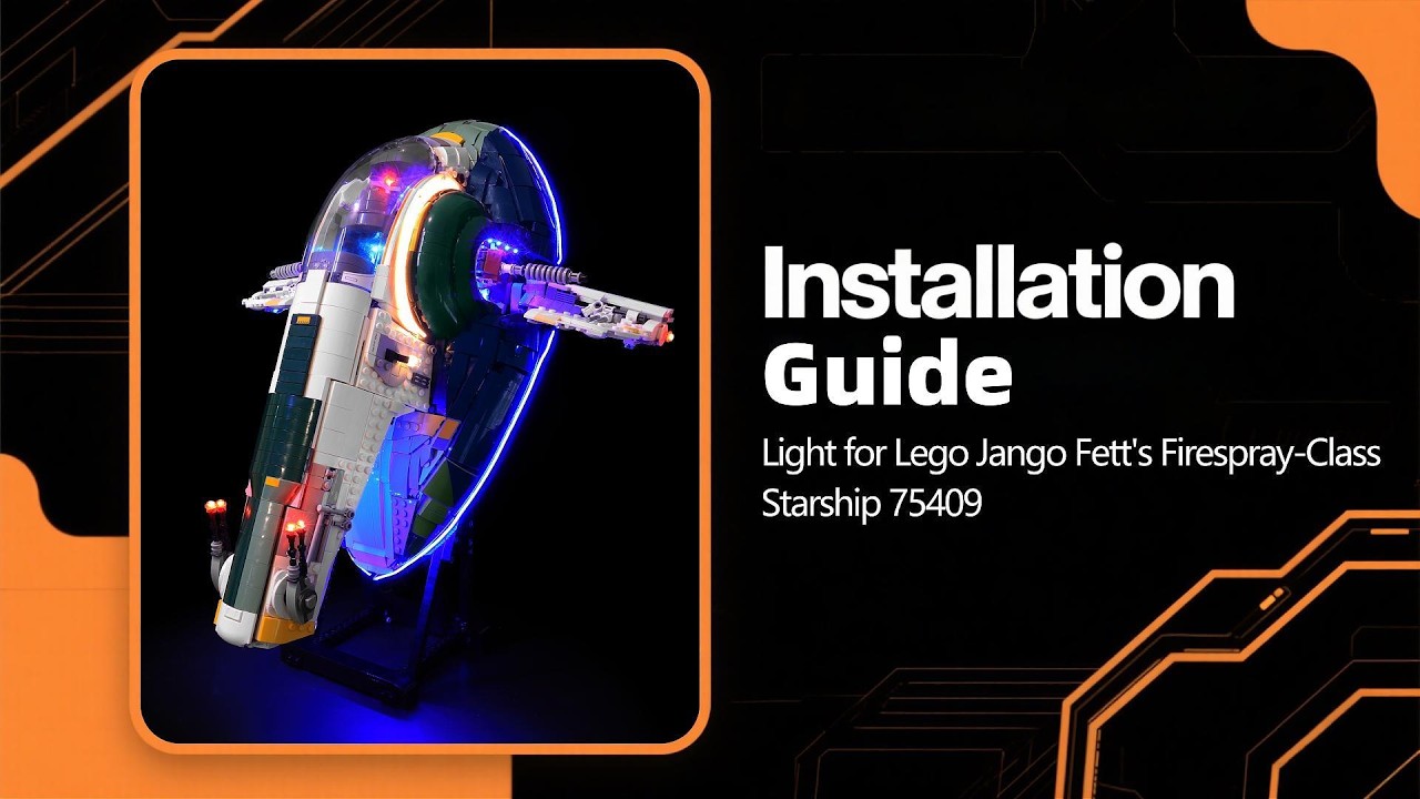 Light Kit For LEGO 75409 Jango Fett's Firespray-Class Starship Video Installation Guide