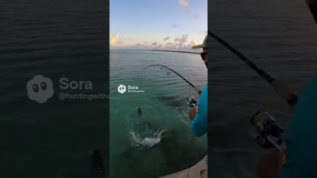 Man Catches Mullet Fish 