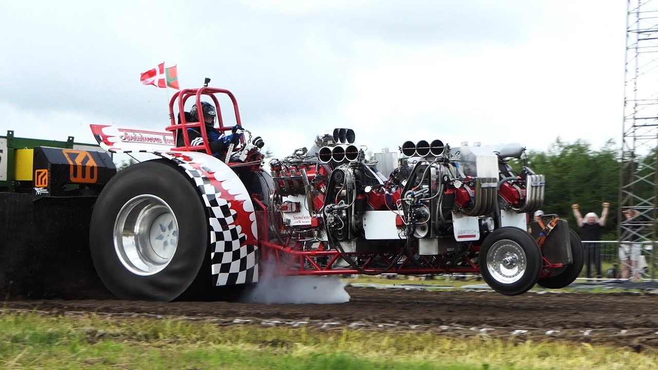 4200kg Heavy Modified at 2. DM 2021 on Visby Pulling Arena | Tractor Pulling Denmark
