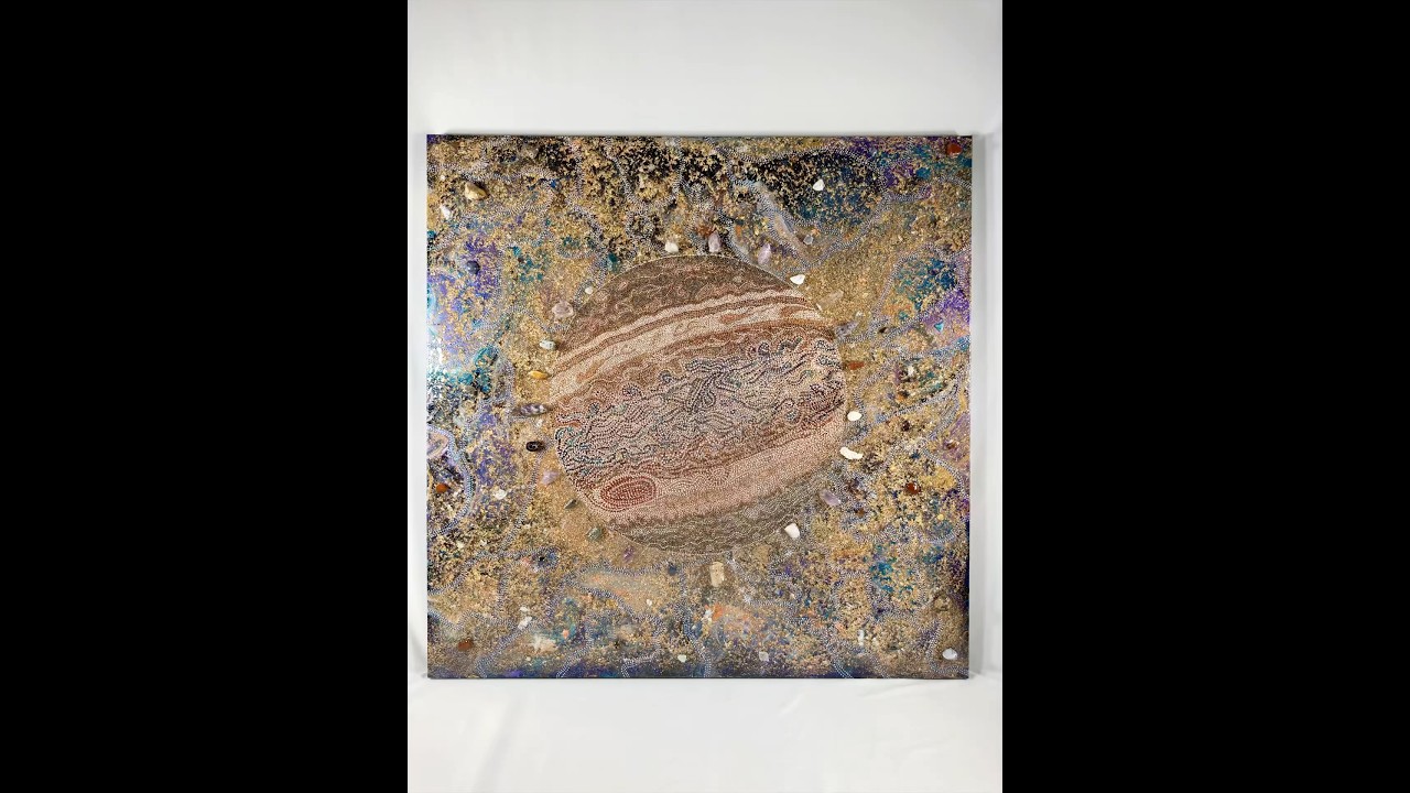 &ldquo;Jupiter&rdquo; Painting Process 🎨 #art #artprocess #acrylicpour #epoxyresinart #abstractart #mixedmedia