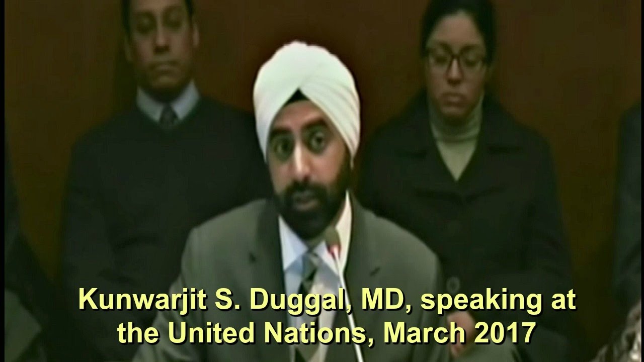 Dr. Kunwarjit S. Duggal at the United Nations on the benefits of meditation