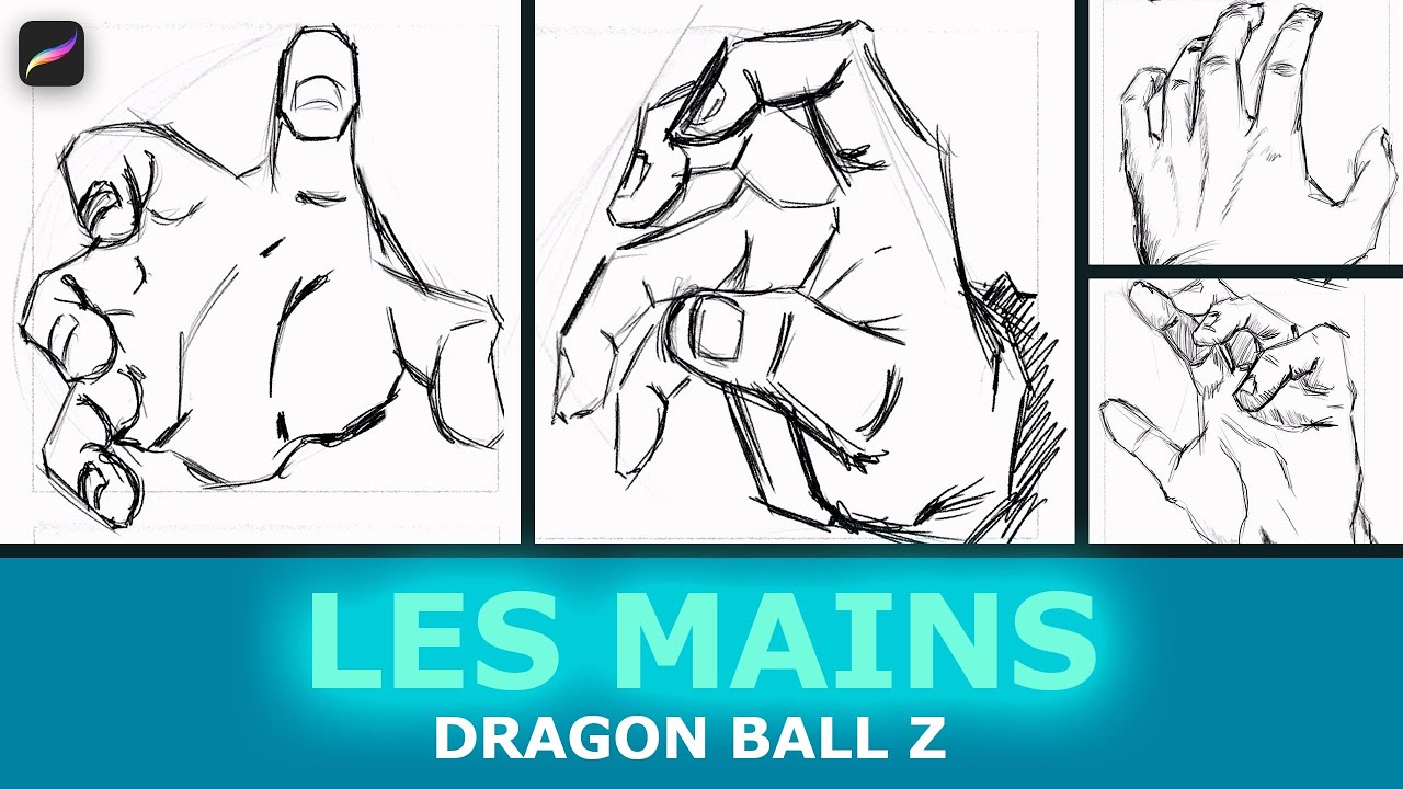 Dessiner LES MAINS ouvertes facilement | Dragon Ball Z