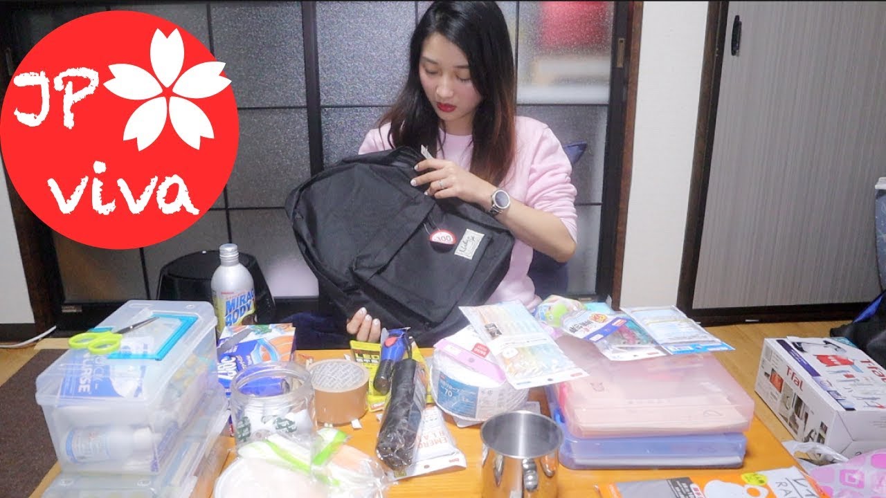 [JP viva] Tự chuẩn bị túi lánh nạn bằng vật dụng mua ở shop 100 yên