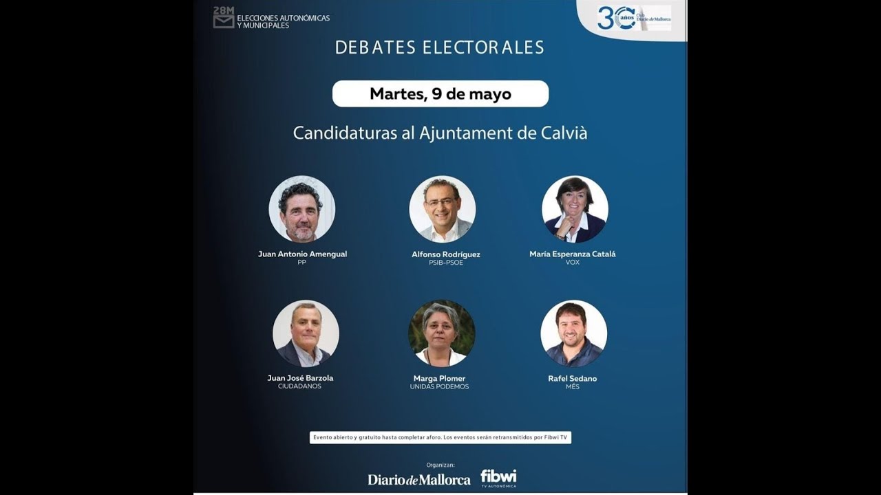 Debate electoral de los candidatos al Ayuntamiento de Calvià