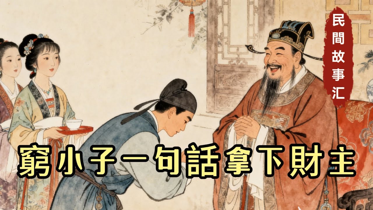 財主辦壽宴，大女婿諂媚，二女婿貪心。只有小女兒的夫婿用一句話，贏得了財主心！#民間故事 #聽書