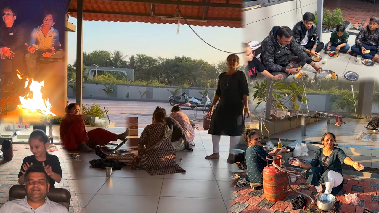 ફામઁ હાઉસે પરીવાર સાથે ફુલ ધમાલ મસ્તી અને ખીચીયા પાપડ કેવી રીતે બનાવે છે