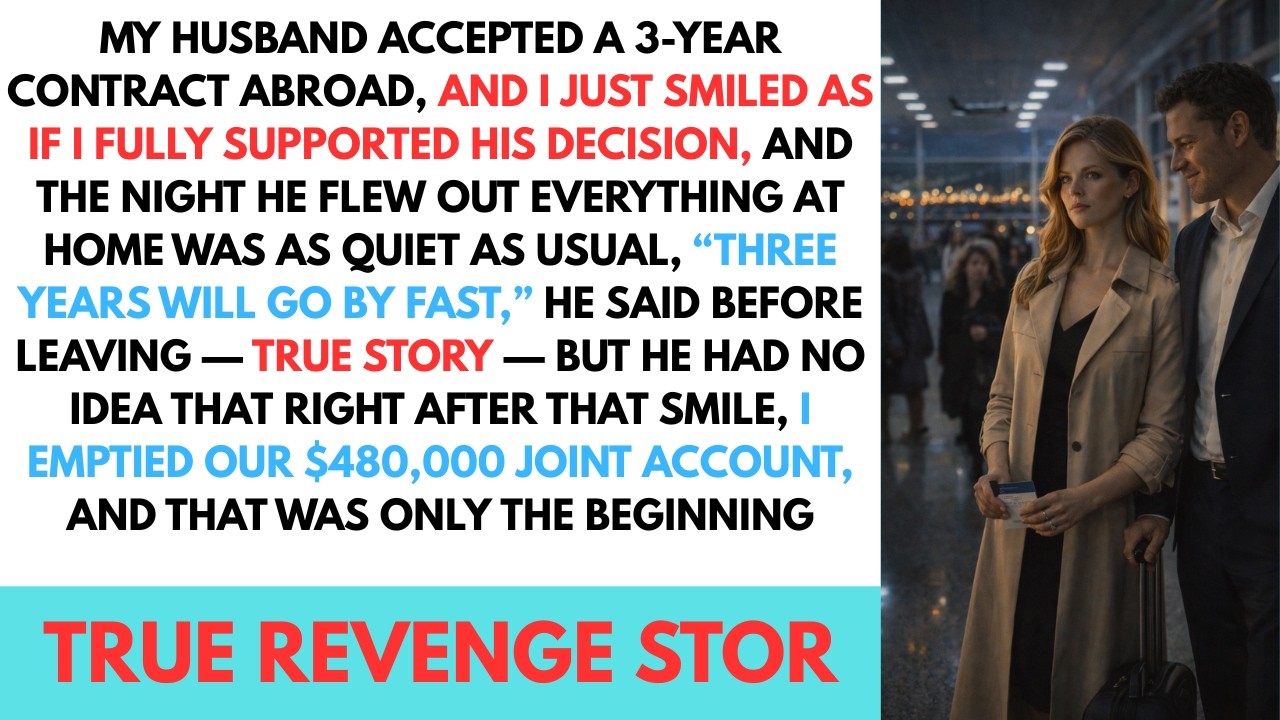 My Husband Took A 3-Year Contract Abroad😢—I Smiled And Emptied Our $480k💰 Account