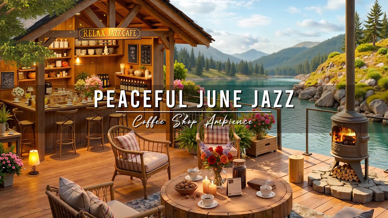 Peaceful June Jazz Music for Stress Relief 🌞 Summer Cafe Ambience with Soft Jazz Background Music