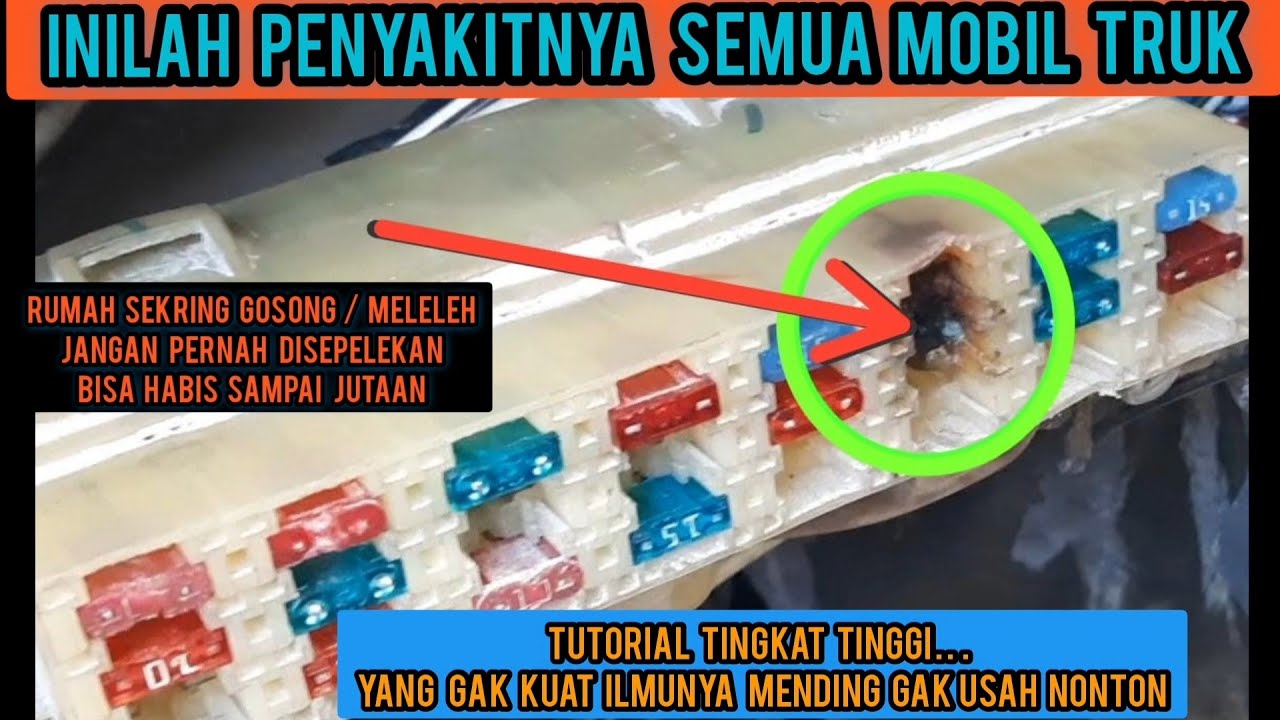PENYEBAB UTAMA RUMAH SEKRING GOSONG ATAU MELELEH  PADA MOBIL(tutorial perbaikan)