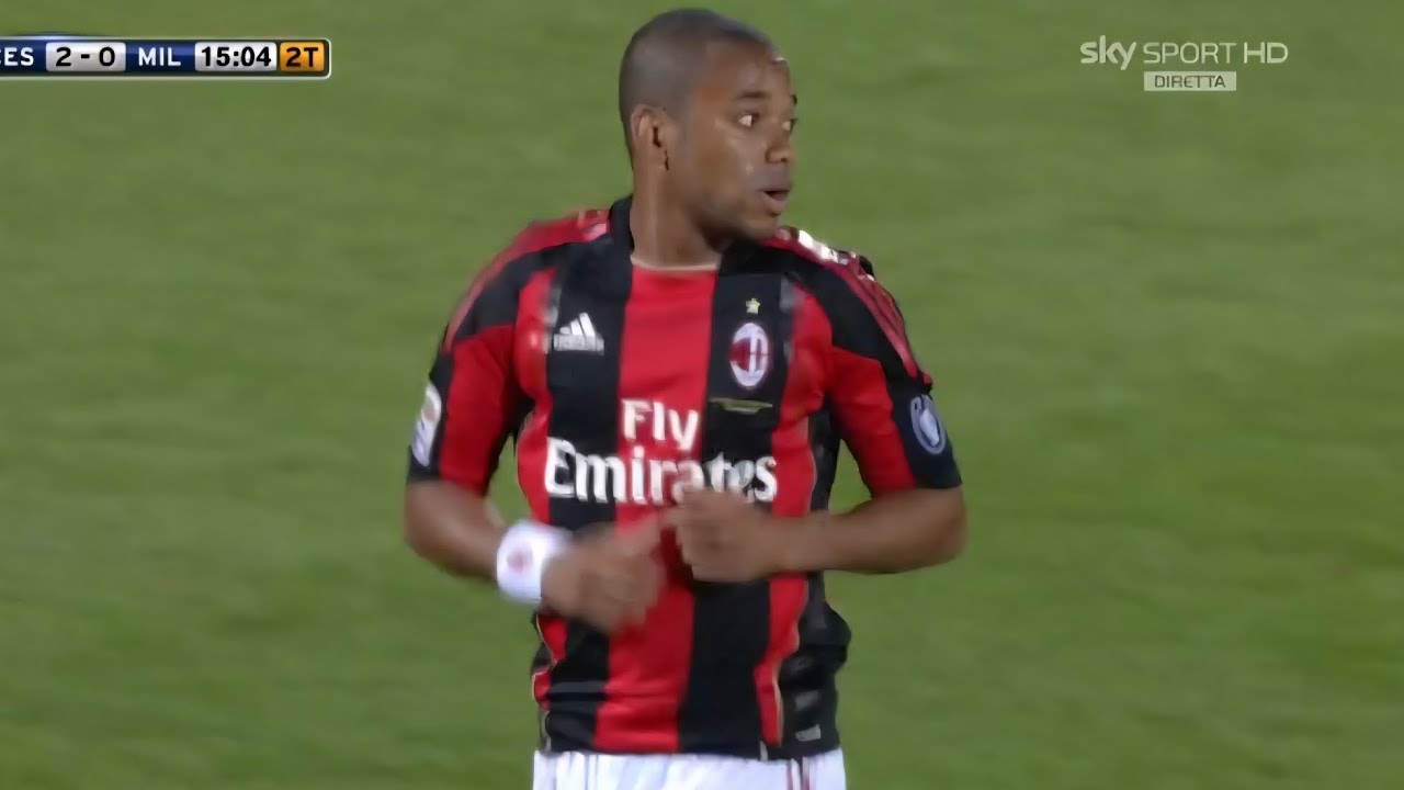 I found Robinho's first match for AC Milan