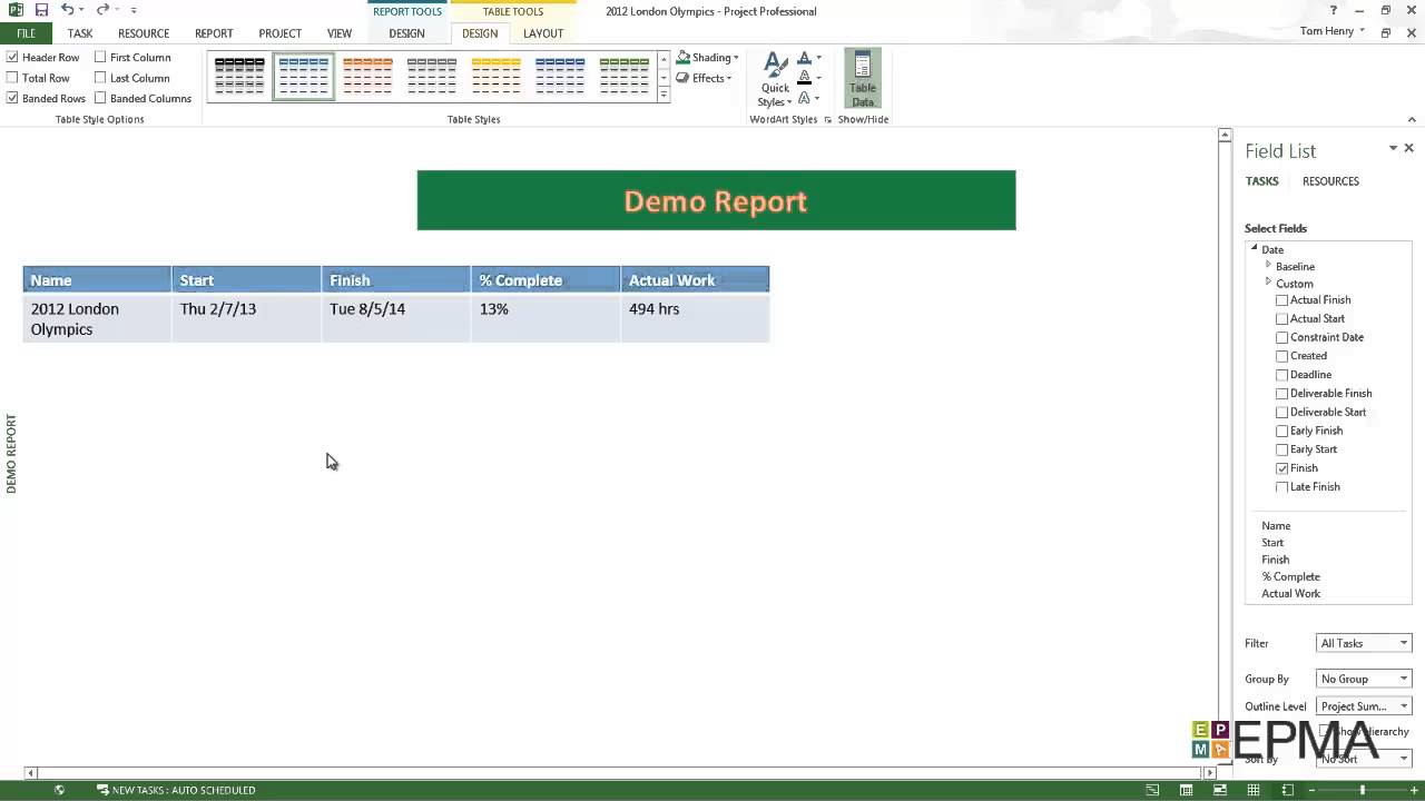 Microsoft Project 2013 Dashboards and Reports