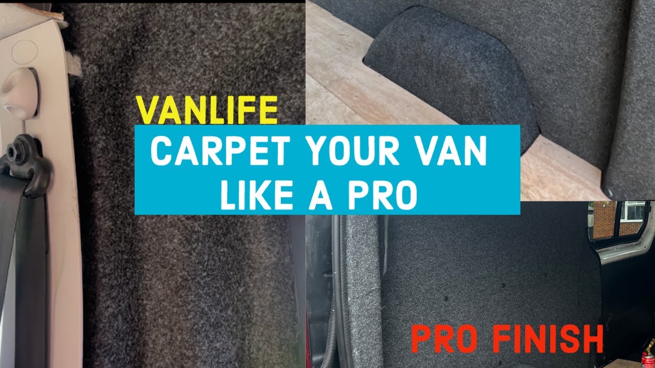 FULL CAMPER CONVERSION - VAUXHALL VIVARO Part 4 How to Carpet your van like the pros. Step by Step.
