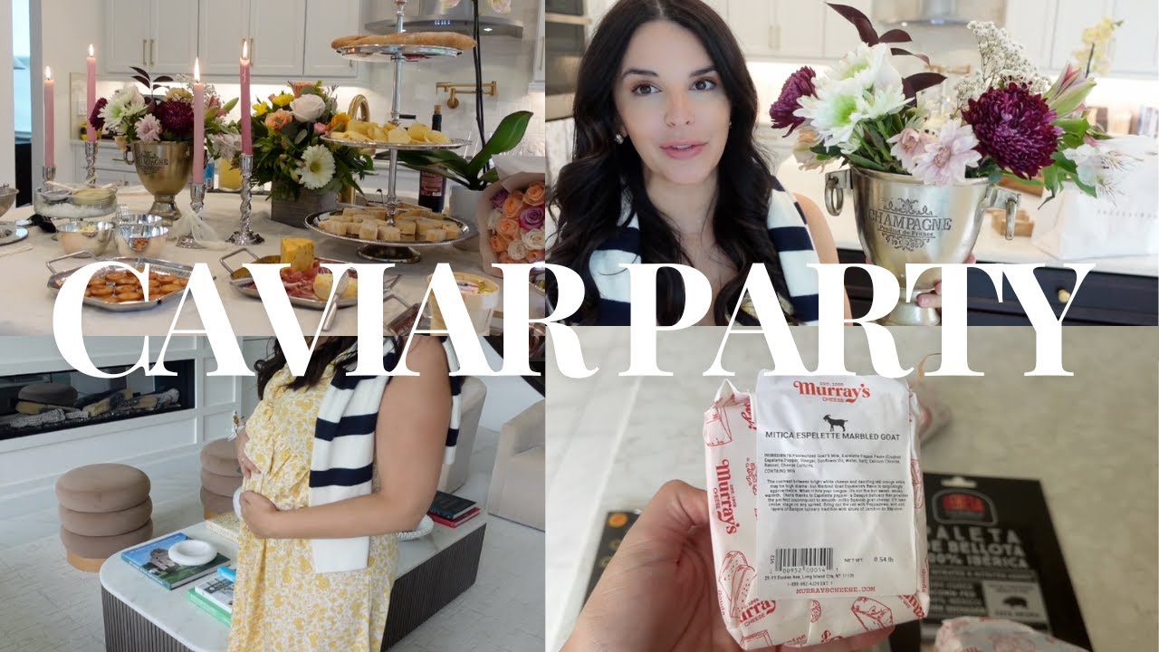 36th Birthday, 26 weeks pregnant! | Marky's Caviar, Murray's Cheese & Ralph Lauren inspired table