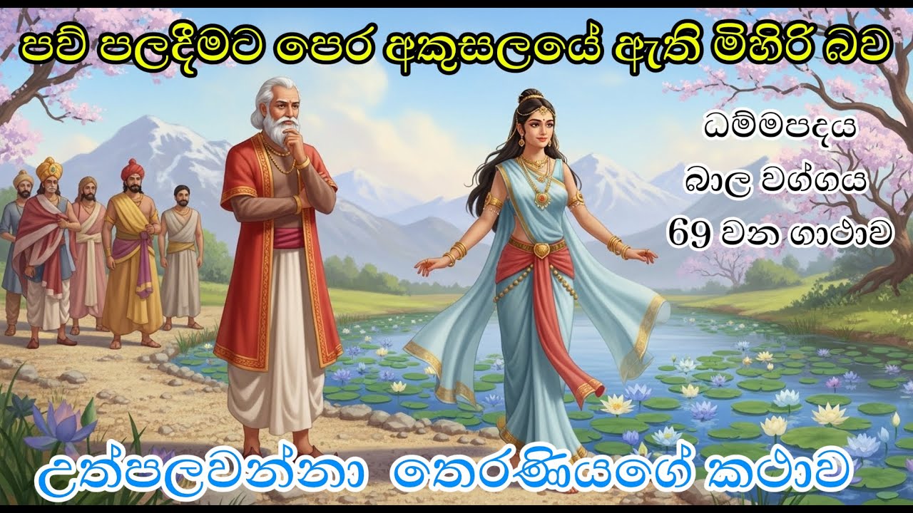 **උත්පලවන්නා  තෙරණියගේ කථාව**✨— ධම්මපදය බාල වග්ගය  69 වන ගාථාව #බුදුබන #ධර්මදේශනා #ලංකා #Sinhala
