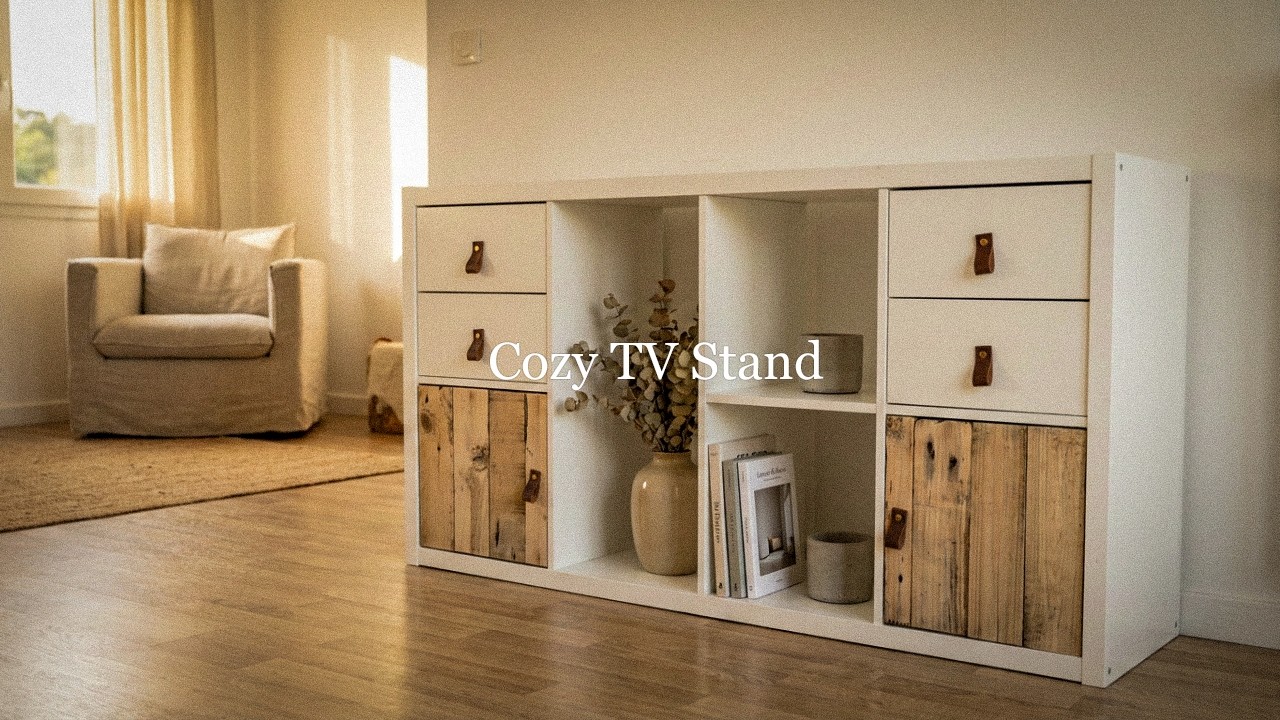 #2 Преображение тумбы под телевизор IKEA Kallax | Сделай сам из переработанной древесины поддонов