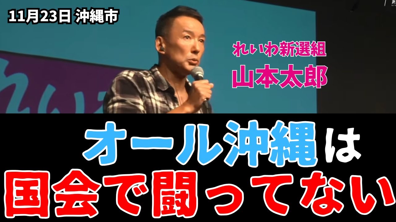 山本太郎「オール沖縄の候補者は国会の中で闘ってない」