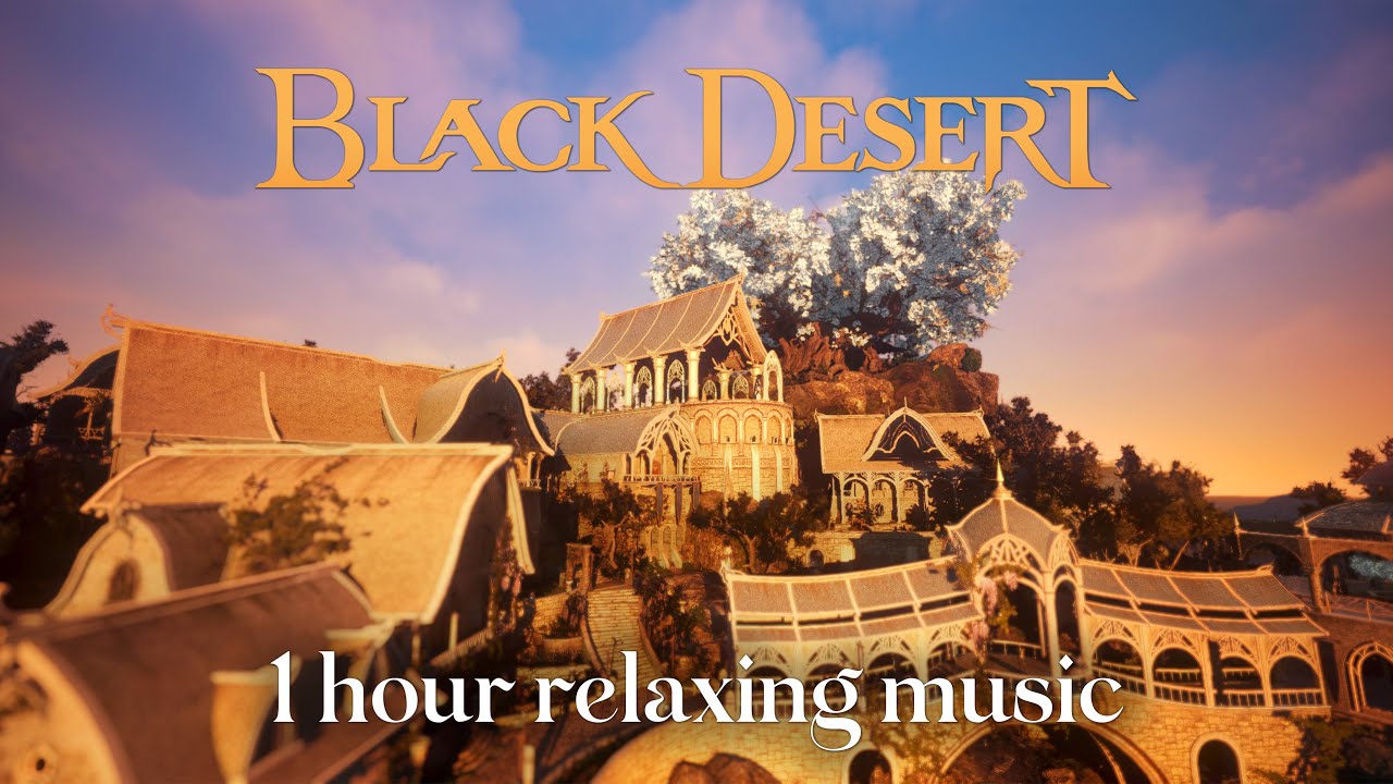 1 hour relaxing music with fantasy scenery from Black Desert Online for study or work