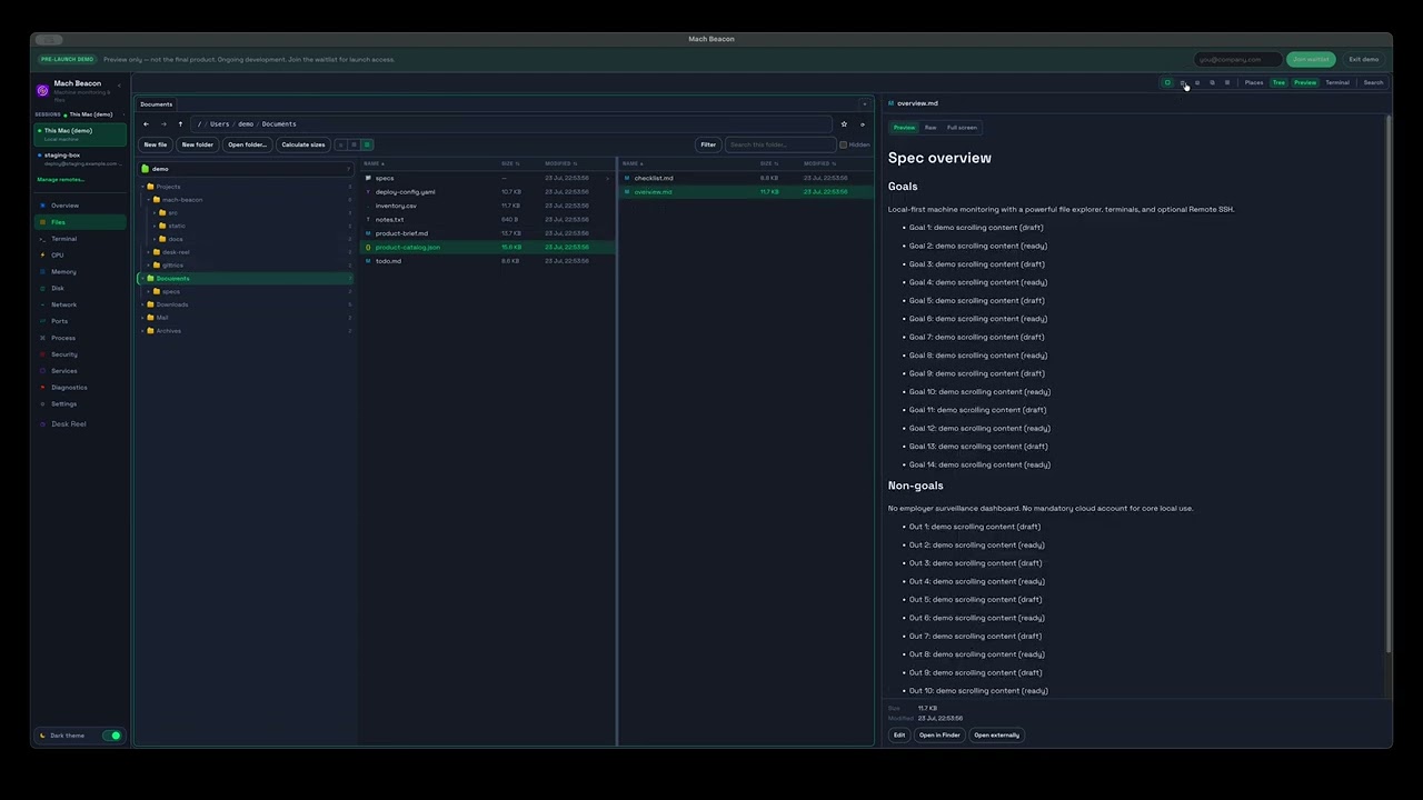 Mach Beacon Desktop Demo