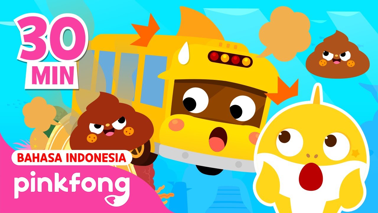 Bis Baby Shark Kuning yang Penakut dan lain | Kota Mobil | Cerita & Lagu Anak | Pinkfong Indonesia
