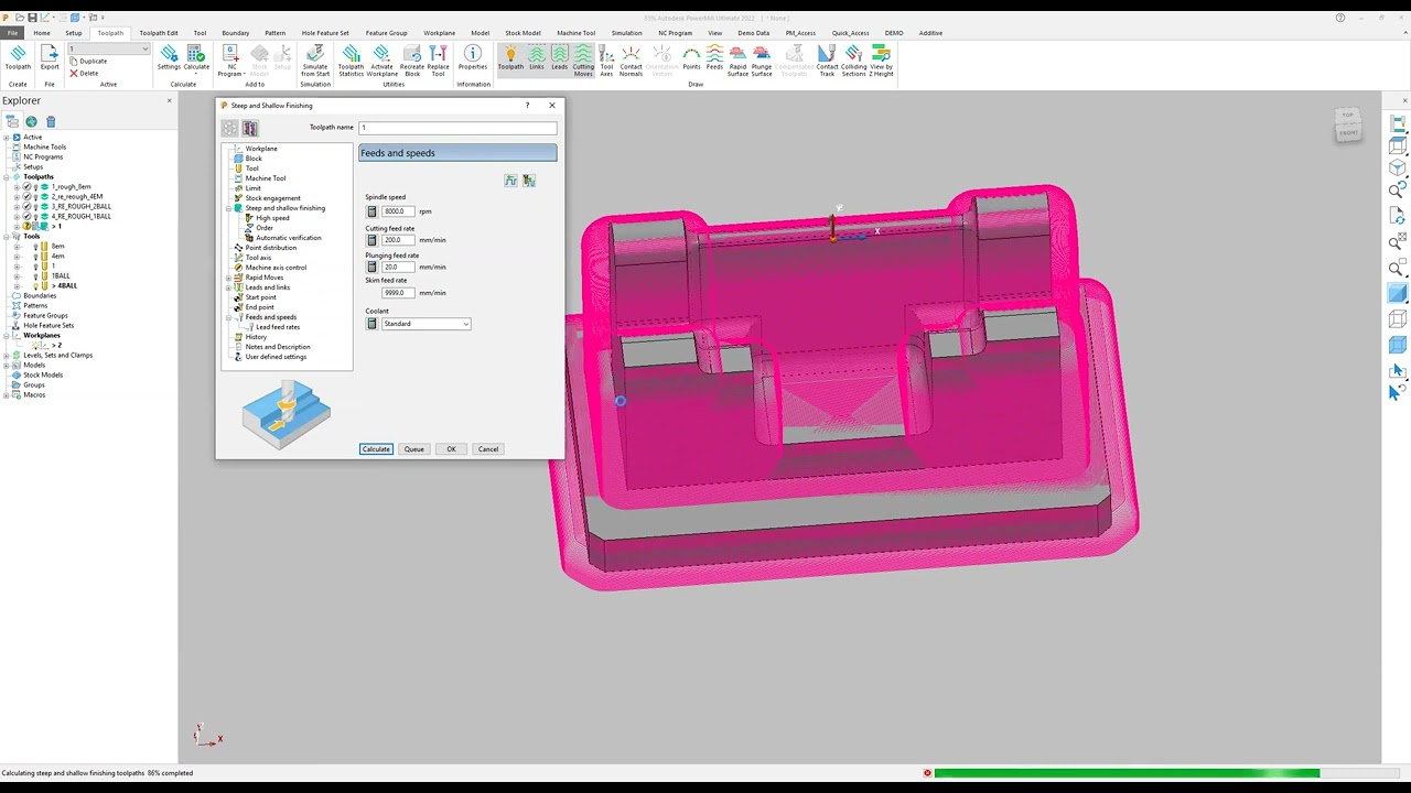 PowerMill Electrode toolpath