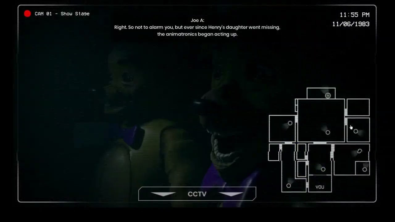 Forgotten at Fredbears - Night 1