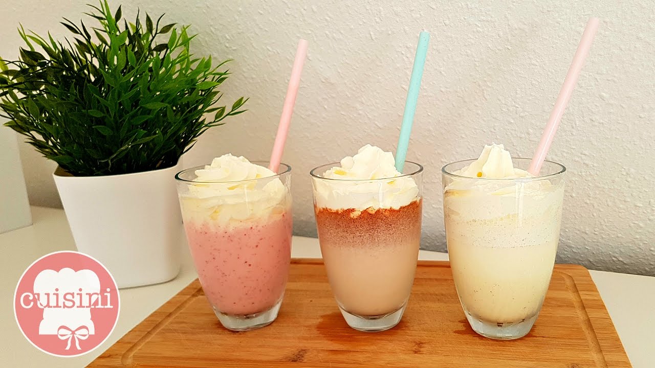 MILCHSHAKE selber machen | Vanille, Nutella & Erdbeer Shake - einfach, schnell & lecker - CUISINI