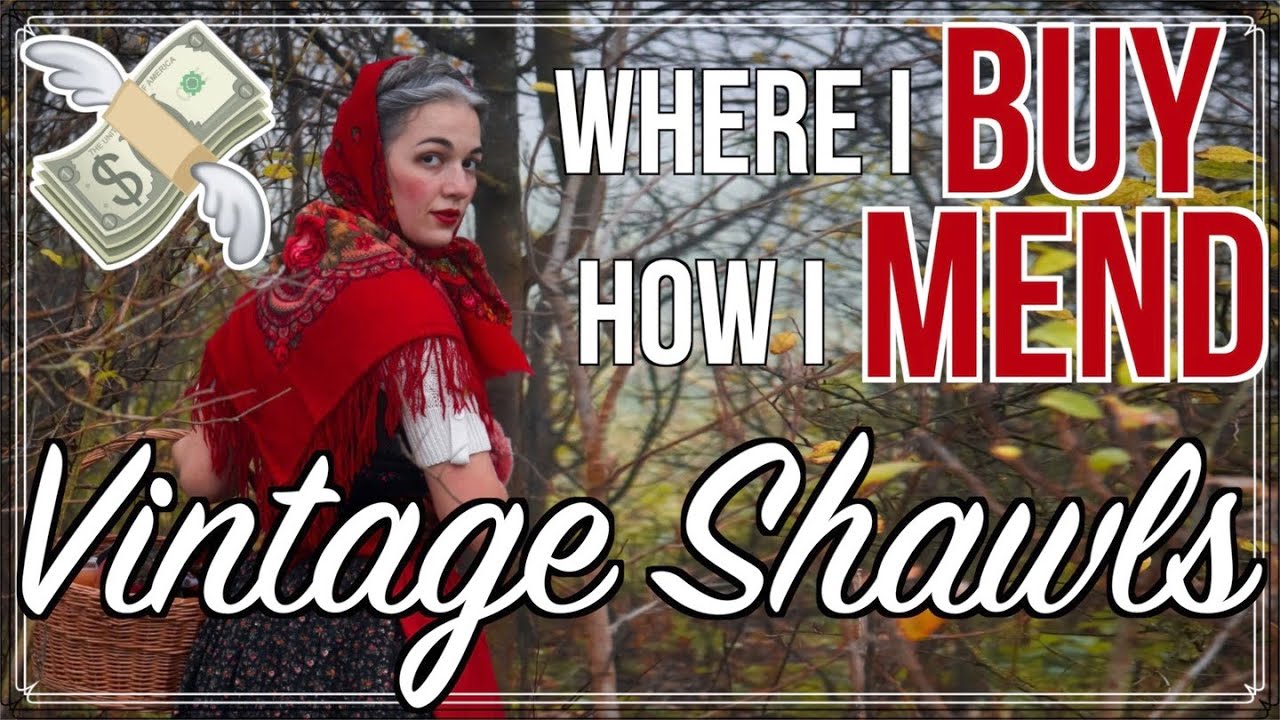 Buying, Cleaning and Mending Floral Folk Kerchiefs – My Tips and Tricks for Vintage Shawls