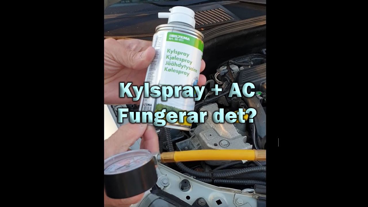 Fylla på AC:n själv med Biltemas kylspray.