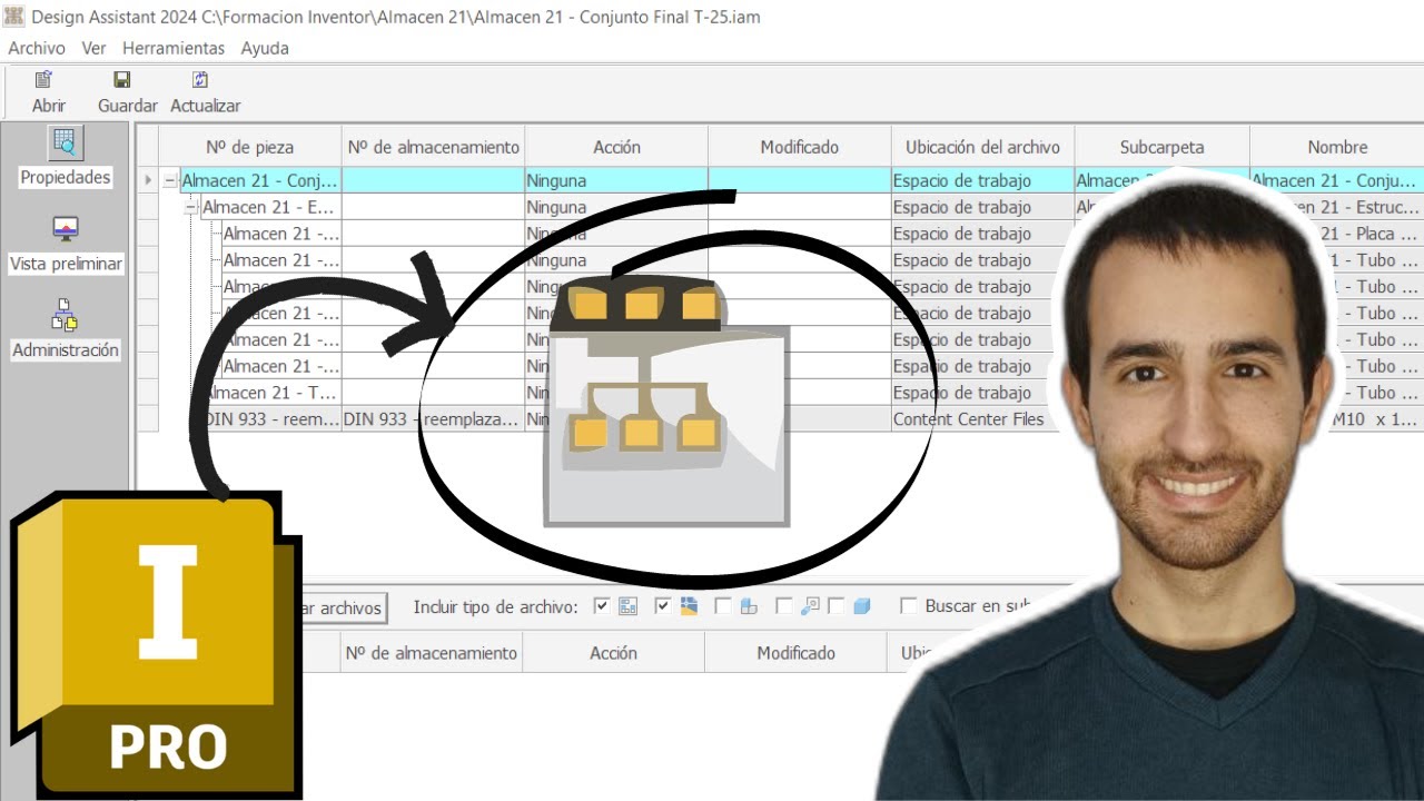 Cambia TODOS los nombres de un proyecto AUTOMÁTICAMENTE (Tutorial Design Assintant de Inventor 2024)